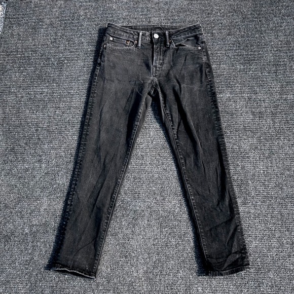 American Eagle AirFlex+ Black Wash Jeans Slim Fit‎ Denim Mens Size 28x28 Grunge - Picture 1 of 12